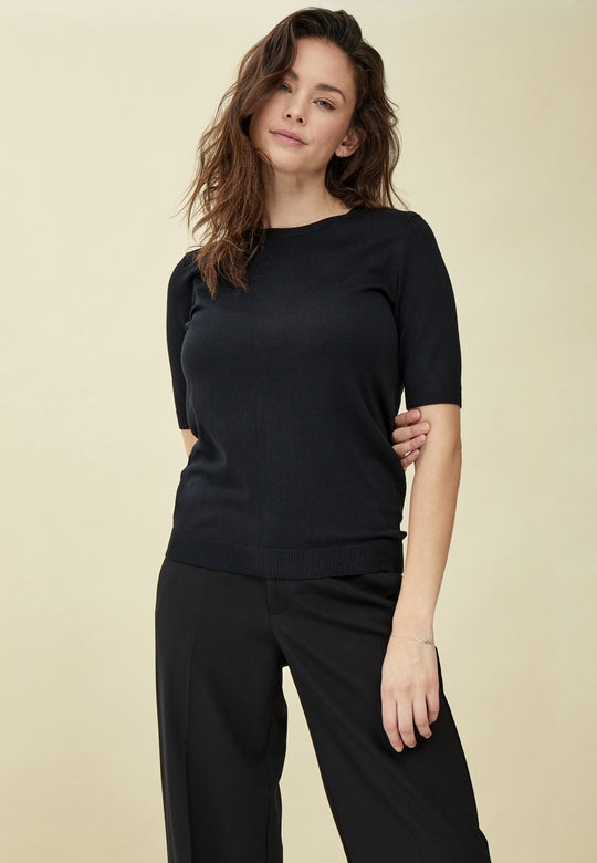 Peppercorn PCTana Short Sleeve Pullover Black