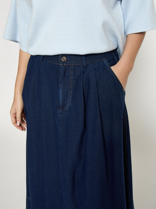 Peppercorn PCNaddie Skirt dark denim