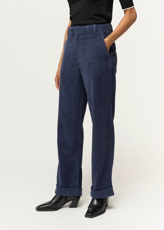Pieszak Birkin Weekend Pant Stunning Corduroy Deep Navy Blue