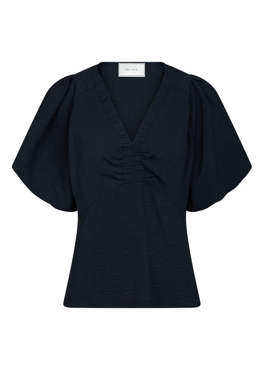 Neo Noir Irina Structure Blouse Navy