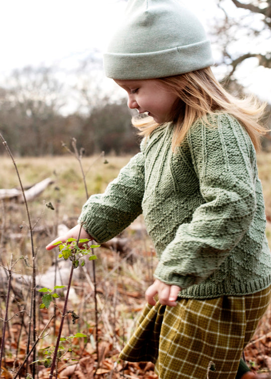 Serendipity Baby Wool Diamond Sweater Dark jade