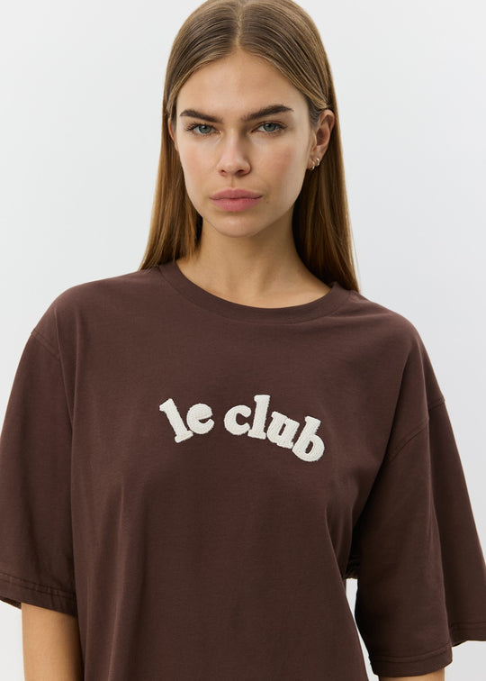 Sofie Schnoor Maesw oversize t-shirt S261425 dark brown