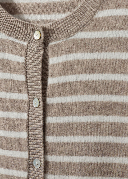 Sofie Schnoor Cisse cardigan Light brown striped
