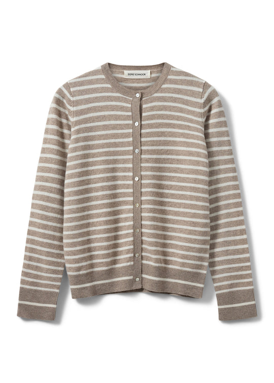 Sofie Schnoor Cisse cardigan Light brown striped