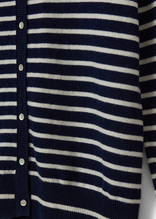 Sofie Schnoor Cisse cardigan dark blue striped
