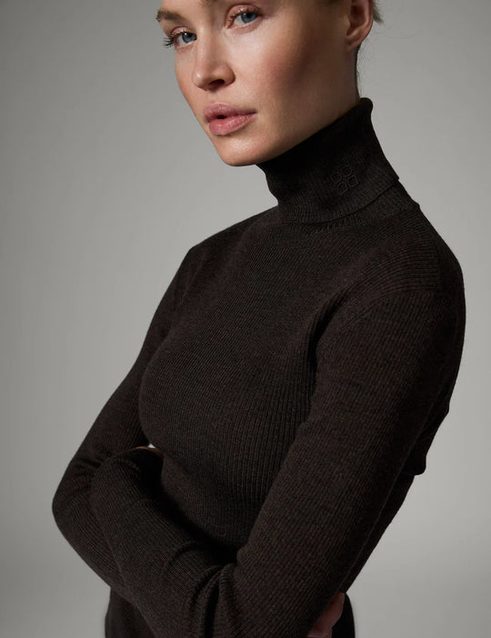 DAY Birger ét Mikkelsen Sierra - Daily Elements Pullover Dark Brown Melange