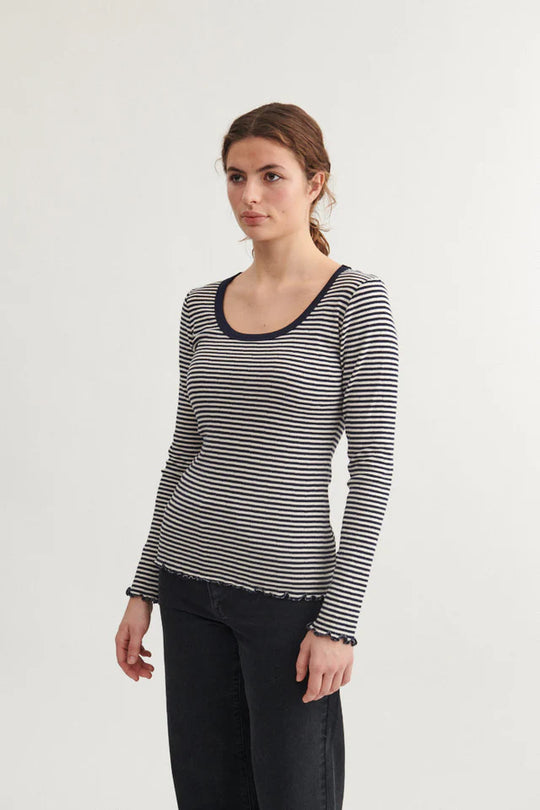 Pre-order uge 8. Basic Apparel Silma LS Tee Sky captain/birch