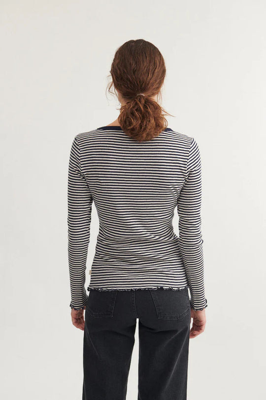 Pre-order uge 8. Basic Apparel Silma LS Tee Sky captain/birch