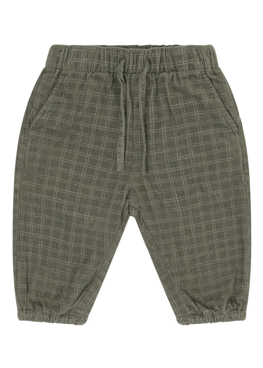 Minymo Pants Corduroy AOP w. Lining Green