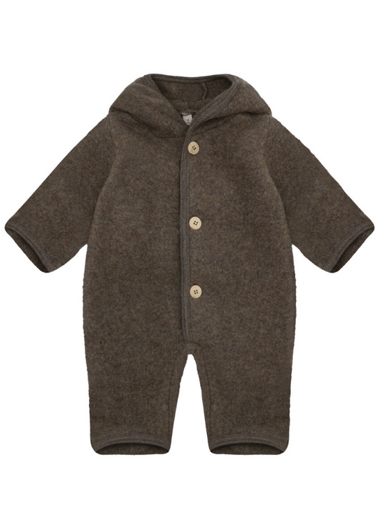 HUTTEliHUT Pram Suit Pixie Wool Fleece Brown