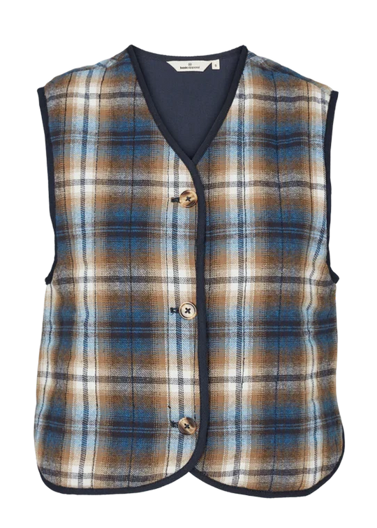 Basic Apparel Trudie Vest tobacco brown/classic blue