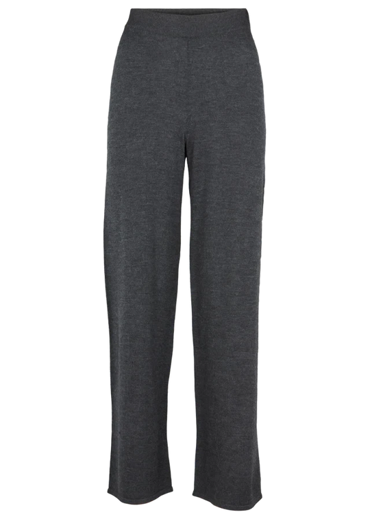 Basic Apparel Vera Merino pant dark grey melange