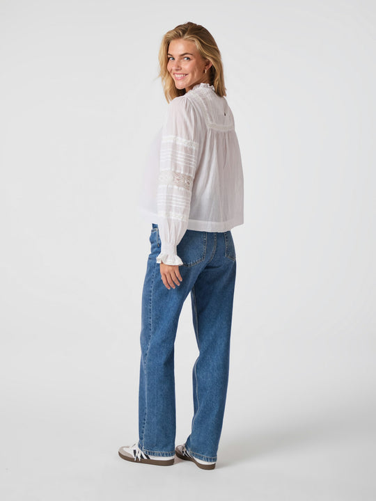 Neo Noir Ebba S Voile Blouse White