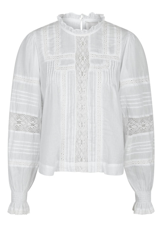 Neo Noir Ebba S Voile Blouse White