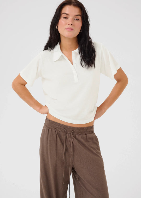 My Essential Wardrobe AbbyMW Polo Tee Snow White