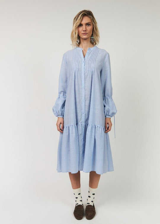 Lollys Laundry AlannaLL Maxi Dress LS light blue