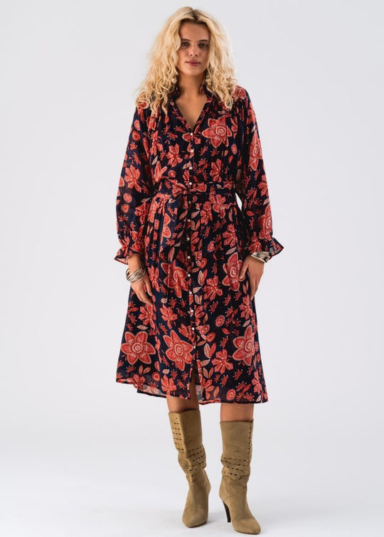 Lollys Laundry AminaLL Midi dress LS Graphic Print