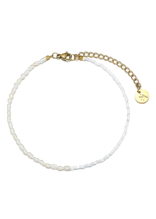 Sui ava ferskvannsarmbånd naturlig/miyuki