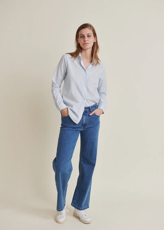 Basic Apparel Aya Shirt Birch/Alaskan Blue