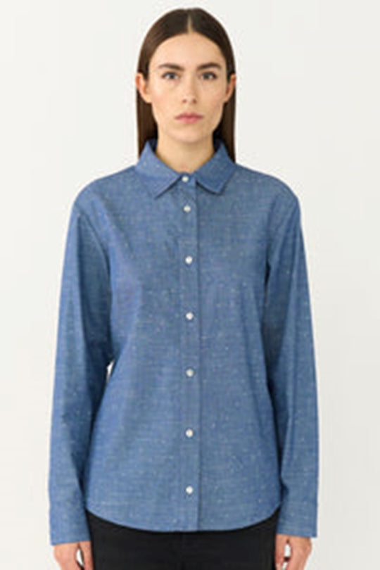 Pieszak Becca Denim Studs Shirt Denim Blue