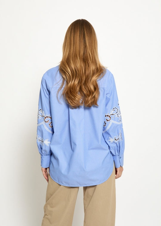 Peppercorn PCNetty Shirt 2016S Cornflower Blue Stripe