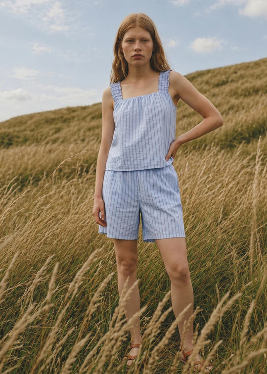 La rouge Josephine Shorts Red/Blue Stripe