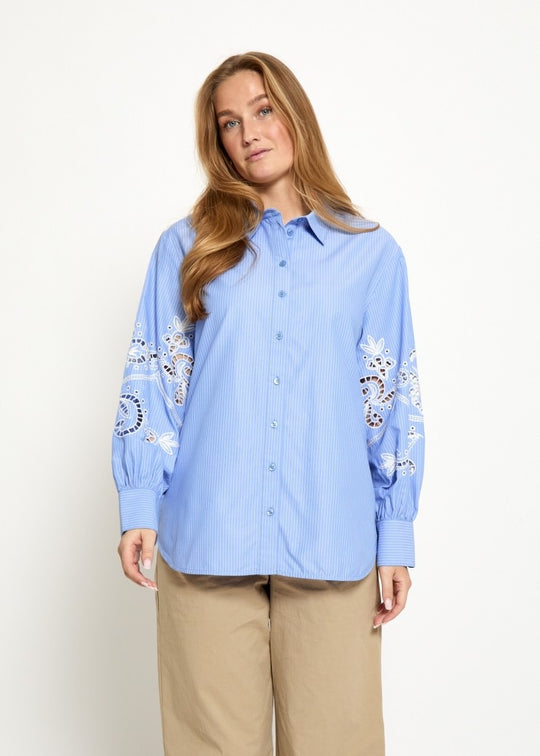 Peppercorn PCNetty Shirt 2016S Cornflower Blue Stripe