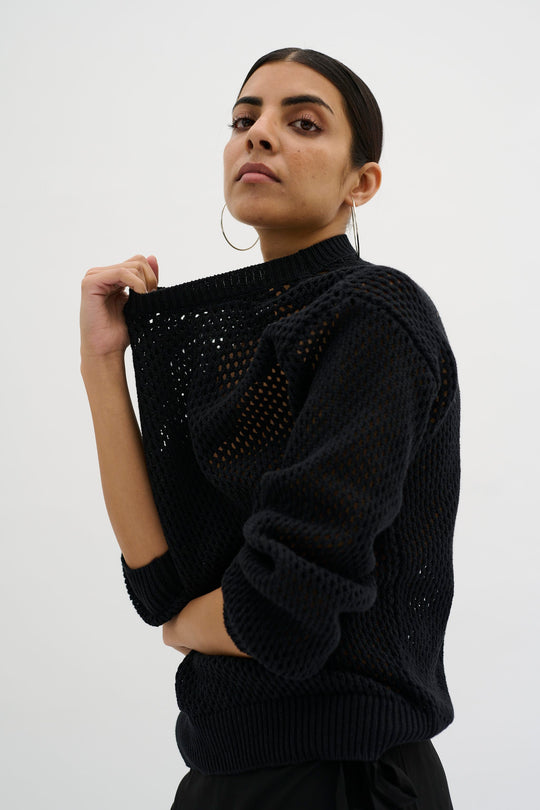 My Essential Wardrobe AvaMW Knit Blouse black