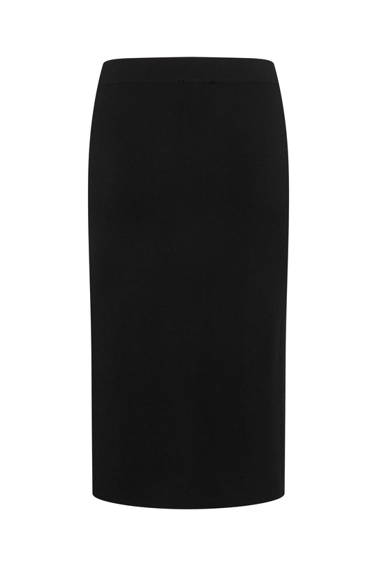 Ma garde-robe essentielle heklamw jupe en tricot noir