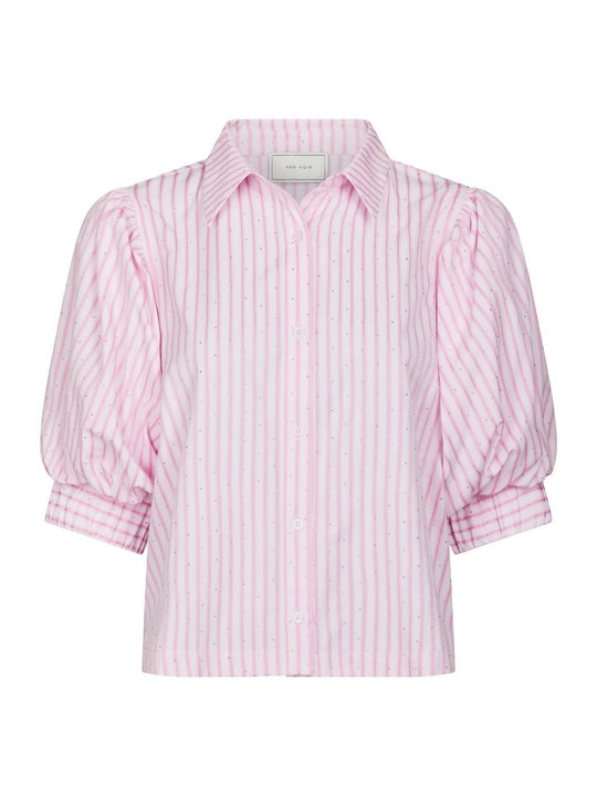 Neo Noir Etta Soft Stripe Stone Shirt Light Pink