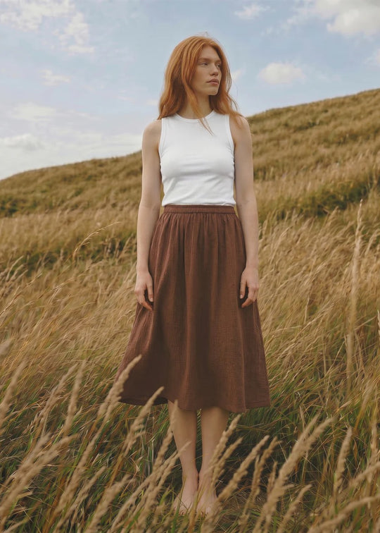 La Rouge Sienna Skirt Chestnut