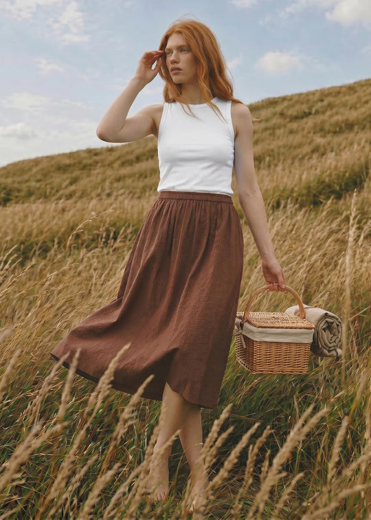 La Rouge Sienna Skirt Chestnut