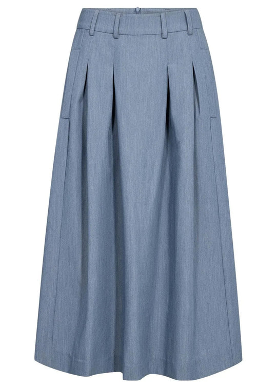 Co’Couture 44043 Ellycc Pleat Skirt Dusty Blue
