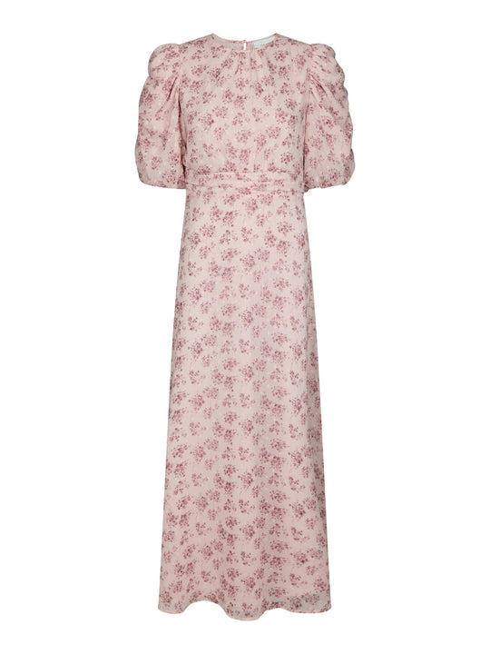 Neo Noir Kikka Chiffon Flower Dress Rose