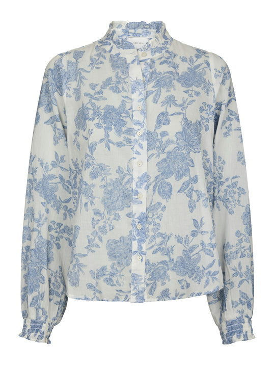 Neo Noir Oda Flower Spring Shirt White