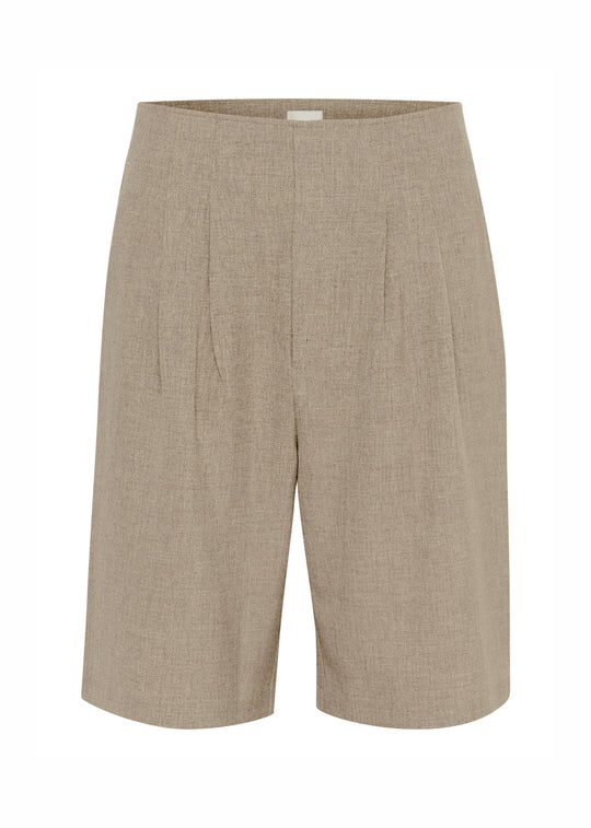 My Essential Wardrobe DionMW High Wide Shorts Sepia Tint Melange