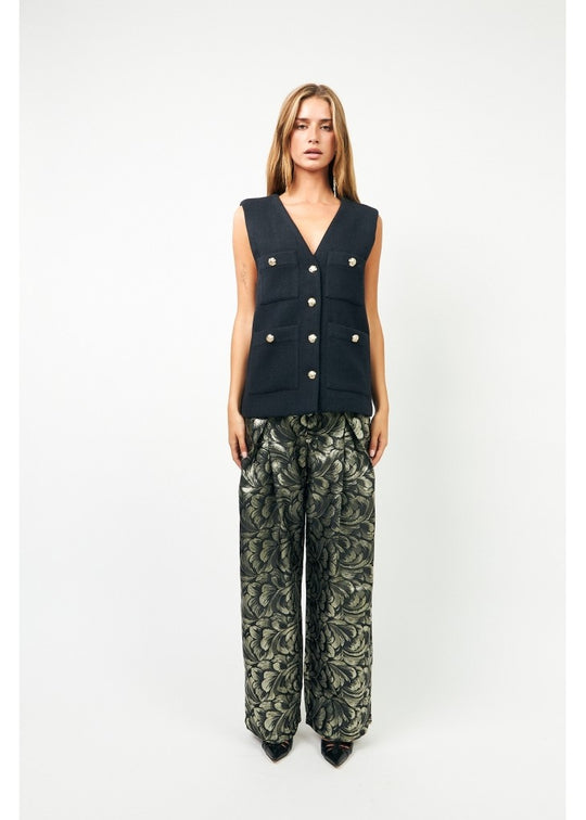 Lollys Laundry Edel Vest SS Dark Navy