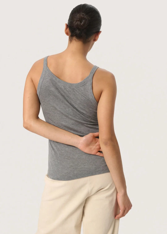 Soaked in Luxury SLFauna Tank Top Grey Melange