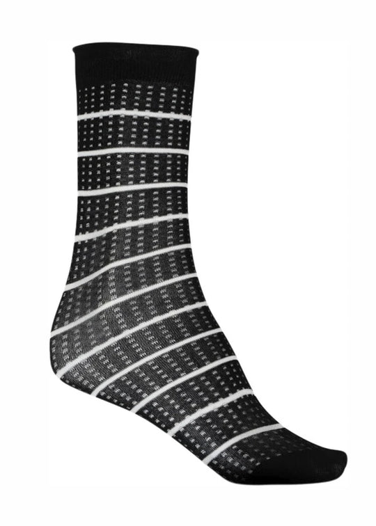 Sui Ava Favorite Socks Black w. white stripes