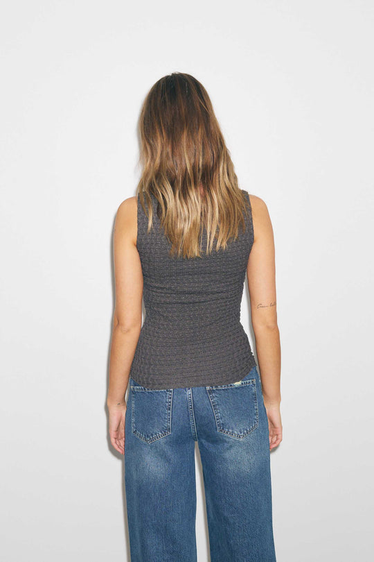 Noella Justice Top Asphalt Grey