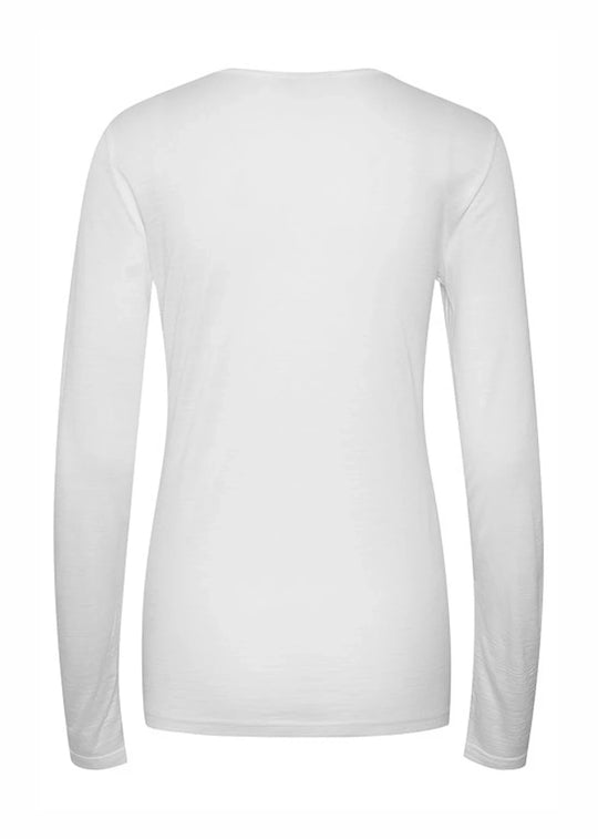 My Essential Wardrobe The Oneck Wool Long Sleeve off-white