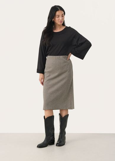 Part Two LorinnePW Skirt Brown Check