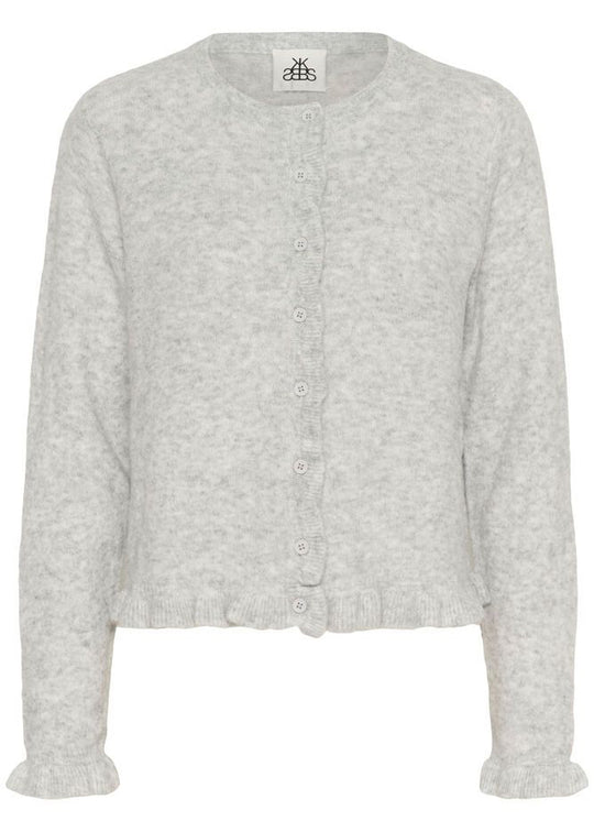 Karen by Simonsen kbNoabelle frill cardigan Opal Gray Melange