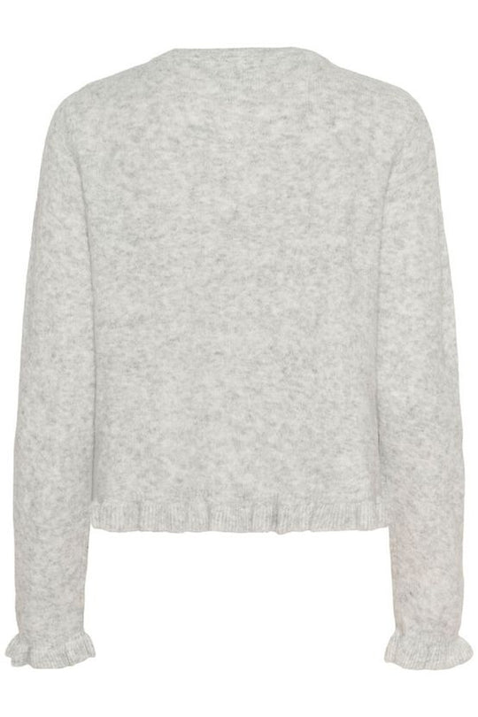 Karen by Simonsen kbNoabelle frill cardigan Opal Gray Melange