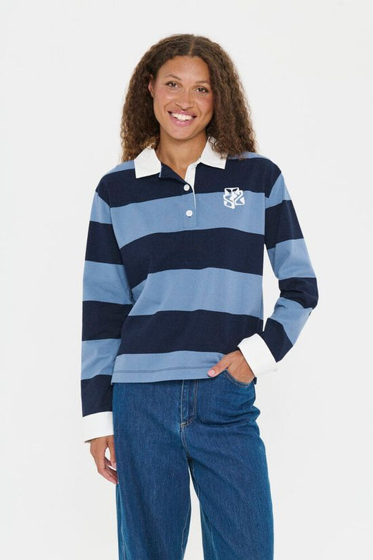 Saint Tropez Megsz Sweatshirt Vintage Baritone Blue
