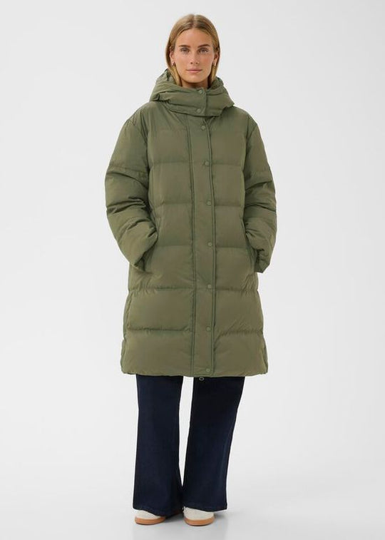 Part Two SabaPW OTW Puffercoat Grape Leaf Green