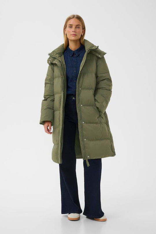 Part Two SabaPW OTW Puffercoat Grape Leaf Green