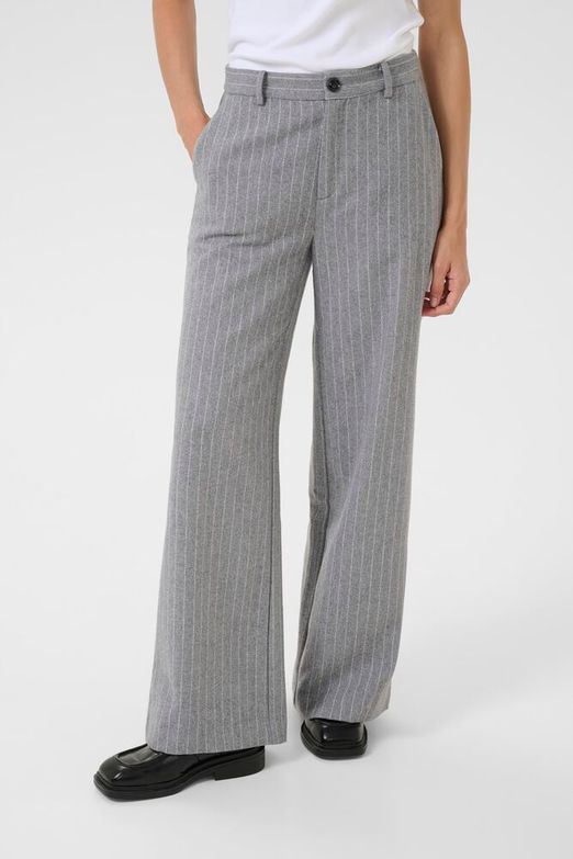 Part Two NinnesPW Pants Medium Grey Pinstripe