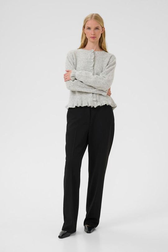 Karen by Simonsen kbNoabelle frill cardigan Opal Gray Melange
