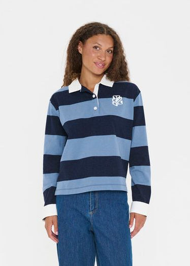 Saint Tropez Megsz Sweatshirt Vintage Baritone Blue